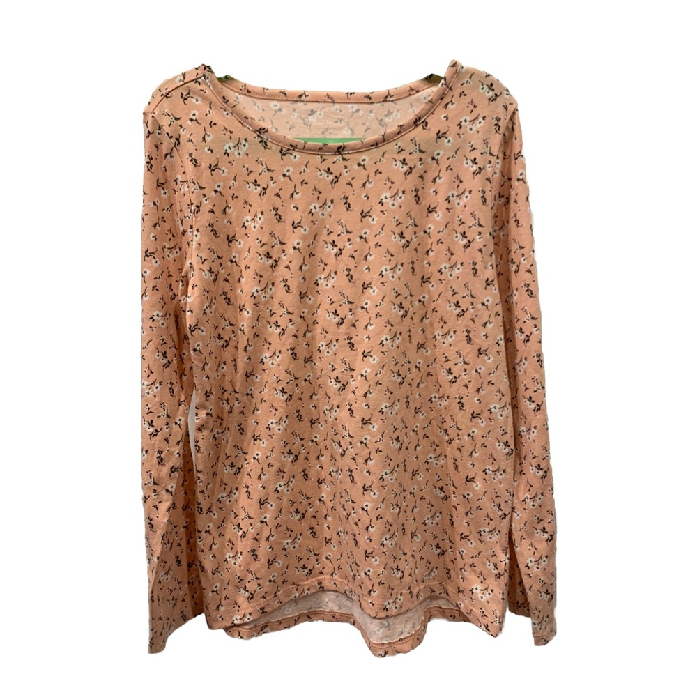 Girls Childrens Place Pink Floral Print Long Sleeve Shirt - , Pink L (10/12)